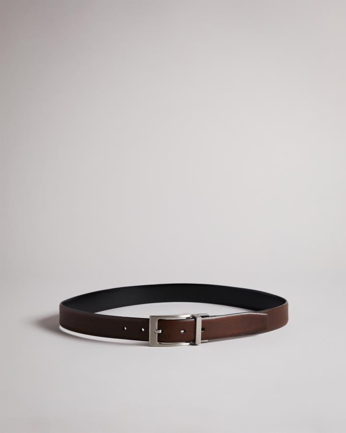 Ceinture Ted Baker Reversible Leather Chocolat Homme | SEU-52496713